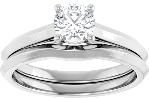 Sužadėtuvių Žiedas „Claw-Prong“ 14k white gold Round 5.2mm (8)