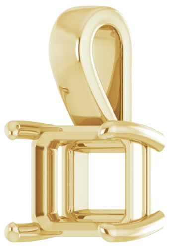 14K Yellow 10x8 mm Emerald Pendant Mounting (2)