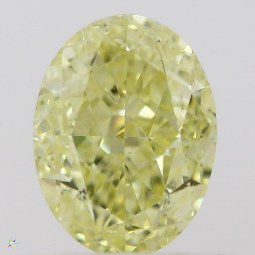 0.65 carat Fancy  Yellow-VS2 Natūralus Oval Deimantas (1)