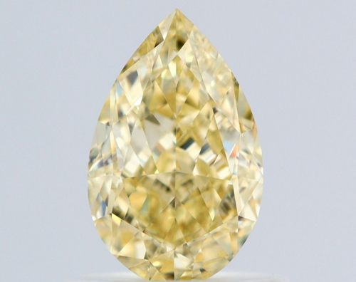 0.81 carat Fancy Yellow-VS2 Natūralus Pear Deimantas (1)