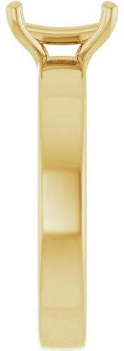 14K Yellow 7x5 mm Emerald Solitaire Engagement Ring Mounting (4)