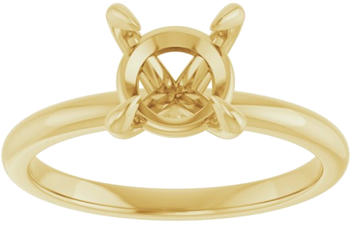 Sužadėtuvių Žiedas „Solitaire“ 10k yellow gold Round 7.4mm (3)