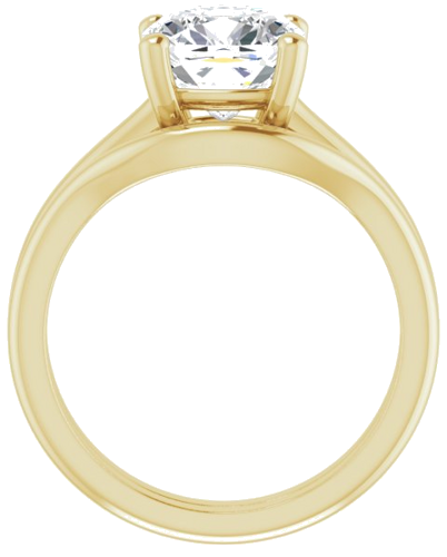 Sužadėtuvių Žiedas „V-End Prong“ 14k yellow gold Cushion 8mm (7)