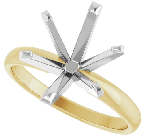 Sužadėtuvių Žiedas „Solitaire“ 585 Baltojo Ir Geltonojo Aukso Oval 11mm x 9mm (5)