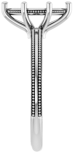 Sužadėtuvių Žiedas „Solitaire Milgrain“ 14k white gold Marquise 10mm x 5mm (4)