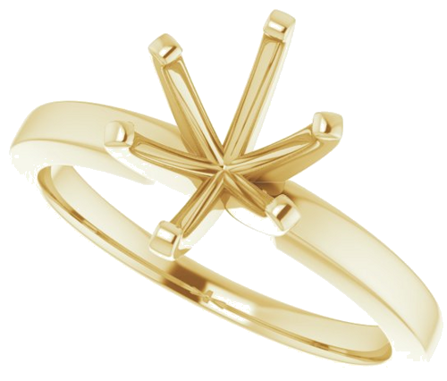 Sužadėtuvių Žiedas „Solitaire“ 585 Geltonojo Aukso Oval 9mm x 7mm (5)