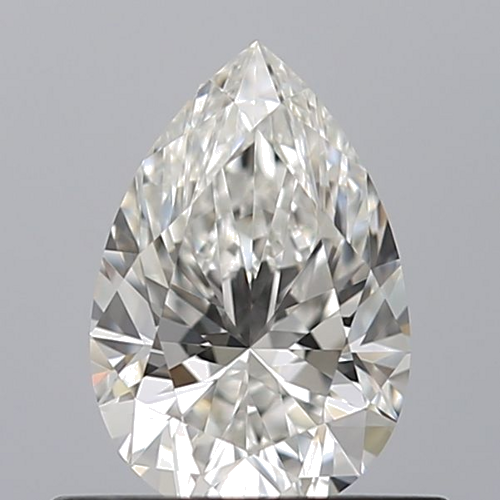 0.5 carat G-VVS2 Natūralus Pear Deimantas (1)