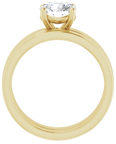 14K Yellow 7 mm Round Solitaire Engagement Ring Mounting (7)