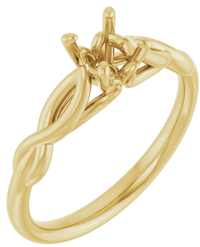 Sužadėtuvių Žiedas „Solitaire“ 585 Geltonojo Aukso Round 5.2mm (1)