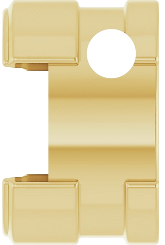 Pakabukas „Round Half-Bezel Slide“ 14k yellow gold Round 9mm (3)