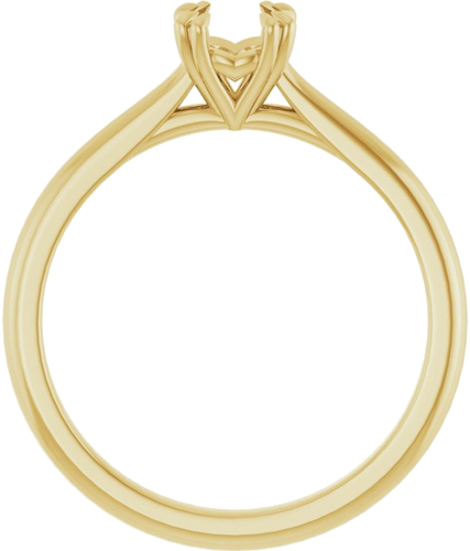 Sužadėtuvių Žiedas „Double Claw-Prong“ 10k yellow gold Round 5.2mm (2)