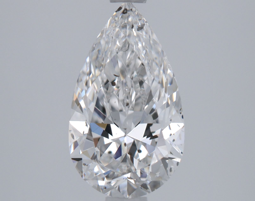 1.5 carat D-SI2 Natūralus Pear Deimantas (1)