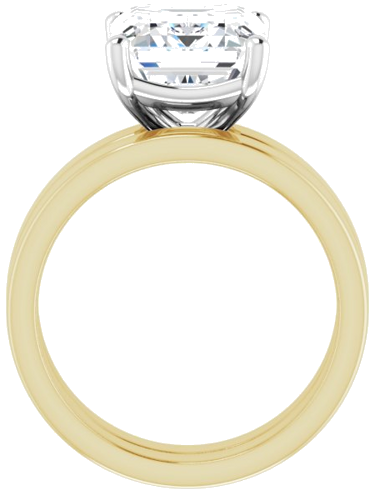 Sužadėtuvių Žiedas „Solitaire“ 14k yellow/white gold Emerald 11mm x 9mm (7)