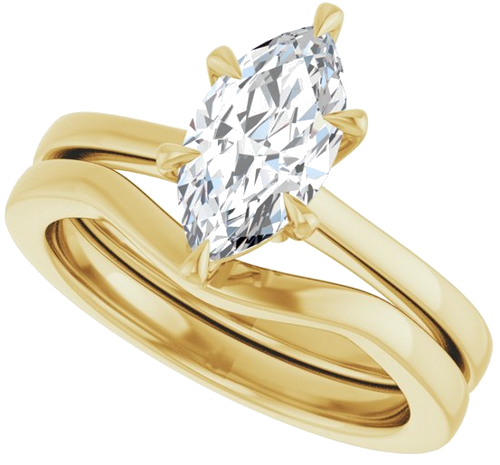 Sužadėtuvių Žiedas „Claw-Prong“ 14k yellow gold Marquise 10.5mm x 5.5mm (10)