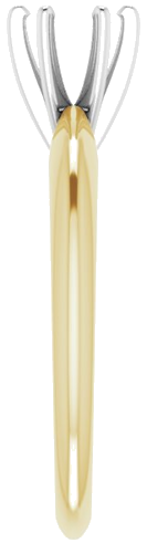 14K Yellow   White 5-5.3 mm Round 6-Prong Comfort-Fit Solitaire Ring Mounting (4)