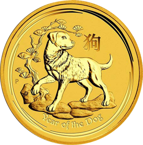 1 oz Šuns metai 2018 (Lunar II) Australija auksinė moneta (1)