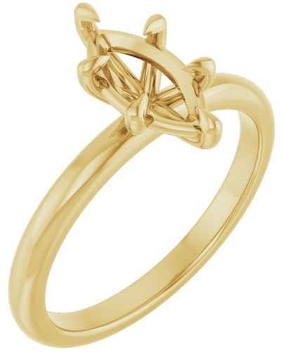 Sužadėtuvių Žiedas „Claw-Prong“ 10k yellow gold Marquise 10mm x 5mm (1)