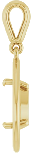 Pakabukas „Solitaire“ 14k yellow gold Pear 8mm x 6mm (3)