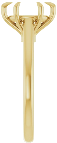 Sužadėtuvių Žiedas „Claw-Pong“ 14k yellow gold Round 8.8mm (4)
