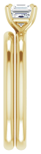 Sužadėtuvių Žiedas „Solitaire“ 14k yellow gold Asscher 5mm (9)