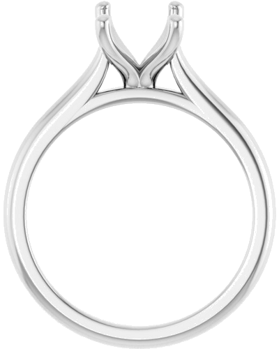 Sužadėtuvių Žiedas „Solitaire“ 585 Baltojo Aukso Emerald 8mm x 6mm (2)