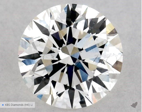 0.53 carat G-VS2 Excellent cut Natūralus Round Deimantas (1)