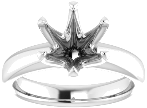 Sužadėtuvių Žiedas „Solstice Solitaire®“ 14k white gold Round 8.8mm (3)