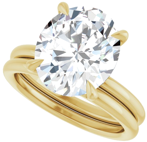 Sužadėtuvių Žiedas „Claw-Prong Solitaire“ 14k yellow gold Oval 12mm x 10mm (10)