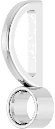 Pakabukas „Bezel-Set Solitaire Charm“ 925 Sidabro Round 3mm (2)