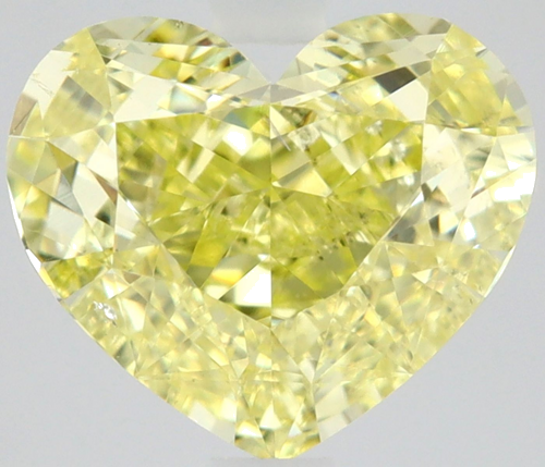 0.91 carat Fancy Yellow-SI2 Natūralus Heart Deimantas (1)