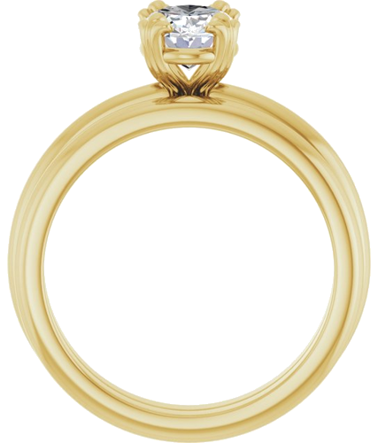Sužadėtuvių Žiedas „Solitaire“ 14k yellow gold Oval 8mm x 6mm (7)