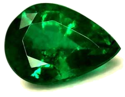 0.55 carat GREEN Pear Smaragdas (1)