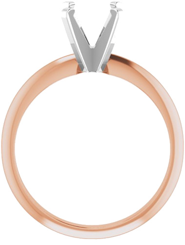 Sužadėtuvių Žiedas „Lightweight Solitaire“ 14k rose/white gold Round 6.5mm (2)