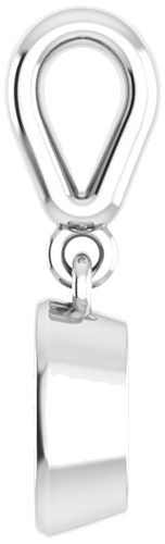 Pakabukas „Bezel-Set“ 585 Baltojo Aukso Oval 6mm x 4mm (3)