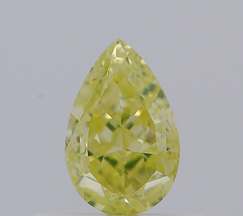 0.51 carat Fancy Greenish Yellow-VS1 Natūralus Pear Deimantas (1)