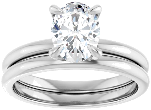 Sužadėtuvių Žiedas „Solitaire“ 925 Sidabro Oval 8mm x 6mm (8)