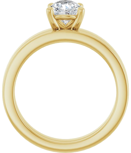 Sužadėtuvių Žiedas 10k yellow gold Pear 8mm x 6mm (7)