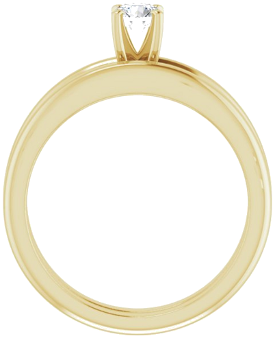 14K Yellow  4.1 mm Round Solitaire Engagement Ring Mounting (7)