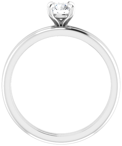 Sužadėtuvių Žiedas „Solitaire“ 10k white gold Round 4.8mm (7)