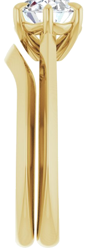Sužadėtuvių Žiedas „Claw-Prong Solitaire“ 14k yellow gold Oval 9mm x 7mm (9)
