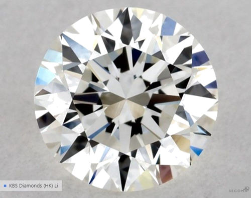 0.52 carat H-VVS2 Excellent cut Natūralus Round Deimantas (1)