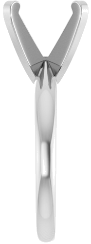 14K White 8 x 8 mm Square Solitaire Engagement Ring Mounting (4)