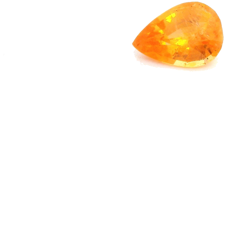 0.63 carat ORANGE Pear Garnet (1)