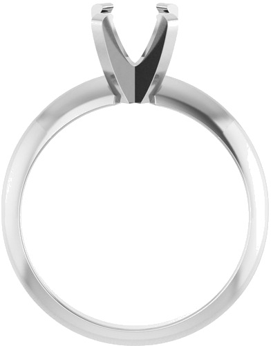 14K White 7.5x5.5 mm Oval Solitaire Engagement Ring Mounting (2)