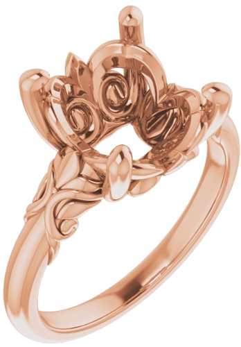 Sužadėtuvių Žiedas „Solitaire“ 14k rose gold Oval 12mm x 10mm (1)