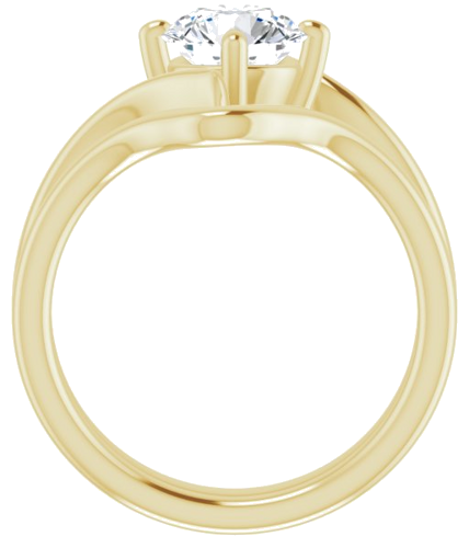 14K Yellow  7 mm Round Solitaire Engagement Ring Mounting (7)