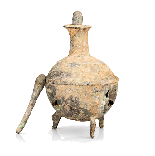Bactrian Bronze Kohl Jar with Applicator (c. 2nd–1st Millennium BC) (1)