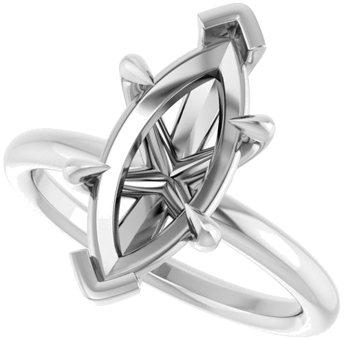 Sužadėtuvių Žiedas „Claw-Prong Solitaire“ 14k white gold Marquise 15mm x 7mm (5)