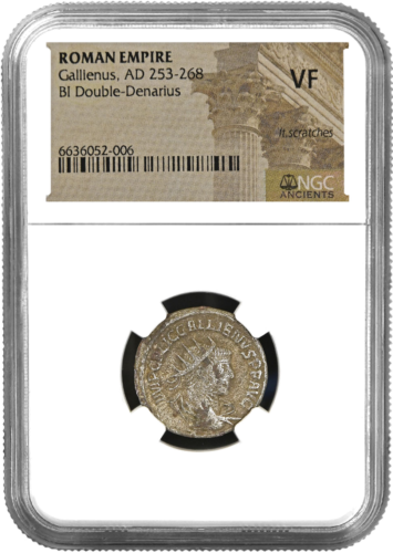 II denarai Imperatorius Gallienus (253-268 m.) Romos Imperija sidabrinė moneta VF (1)