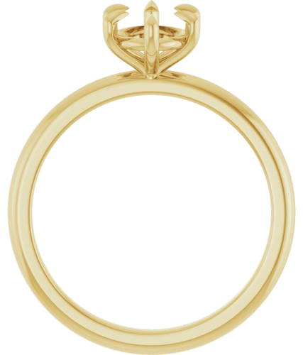14K Yellow 8x6 mm Oval Solitaire Engagement Ring Mounting (2)